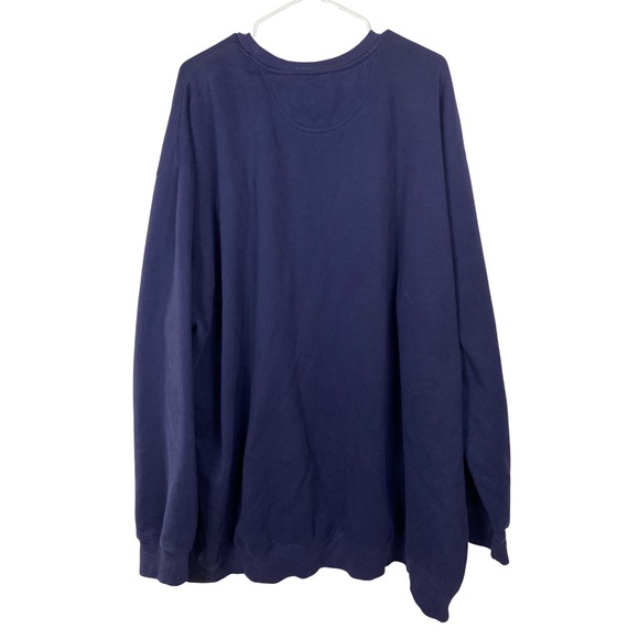 U.S. Polo Assn 3XLT Luxury Feel Navy Blue Crewneck Sweatshirt Red Pony Logo - Picture 2 of 11